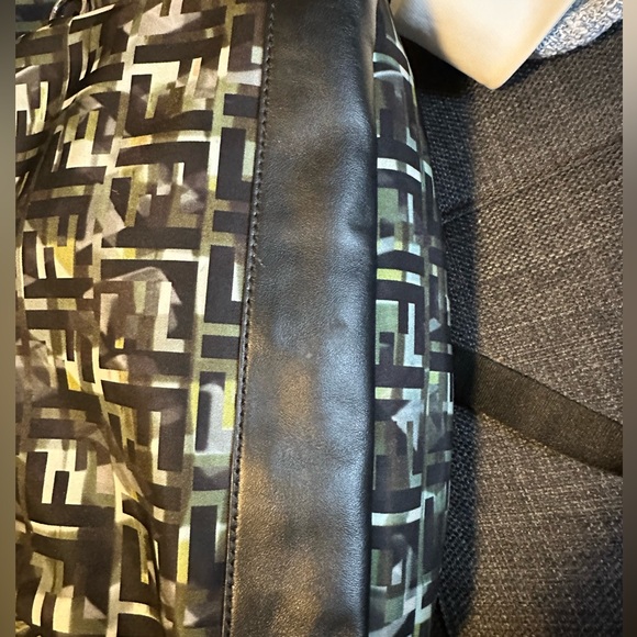 Fendi Unisex Multicolor Camouflage FF Backpack Nylon - Picture 9 of 17